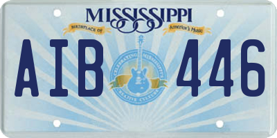 MS license plate AIB446
