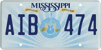 MS license plate AIB474