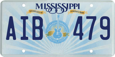 MS license plate AIB479
