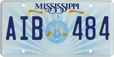MS license plate AIB484
