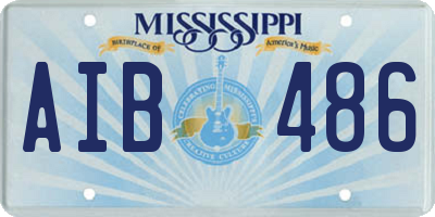 MS license plate AIB486
