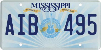 MS license plate AIB495