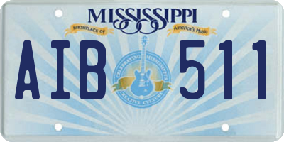 MS license plate AIB511