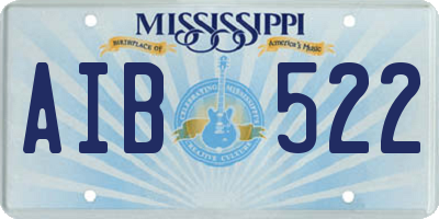 MS license plate AIB522