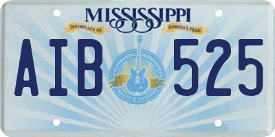 MS license plate AIB525