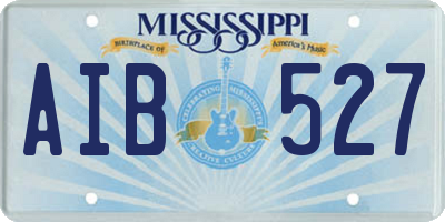 MS license plate AIB527