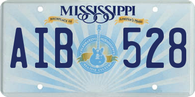 MS license plate AIB528