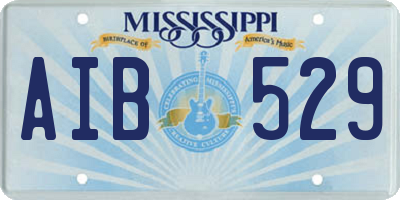 MS license plate AIB529