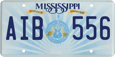 MS license plate AIB556