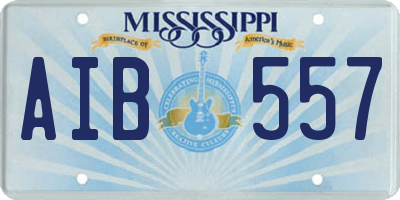 MS license plate AIB557