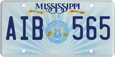 MS license plate AIB565