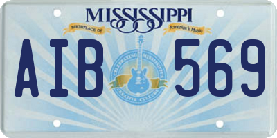 MS license plate AIB569