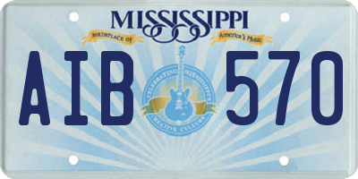 MS license plate AIB570