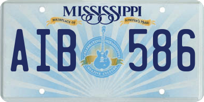 MS license plate AIB586