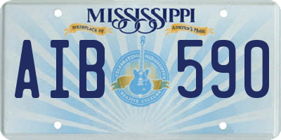 MS license plate AIB590