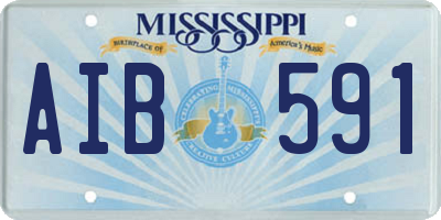 MS license plate AIB591