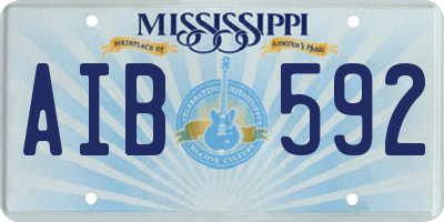 MS license plate AIB592