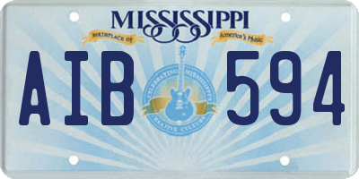 MS license plate AIB594