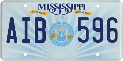 MS license plate AIB596