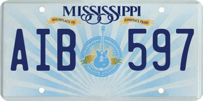 MS license plate AIB597