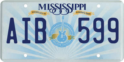 MS license plate AIB599