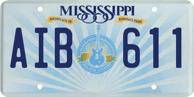MS license plate AIB611