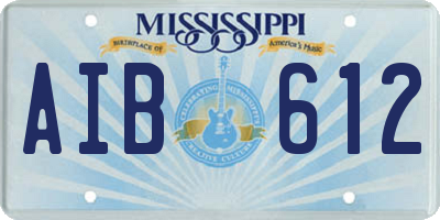 MS license plate AIB612