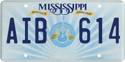 MS license plate AIB614