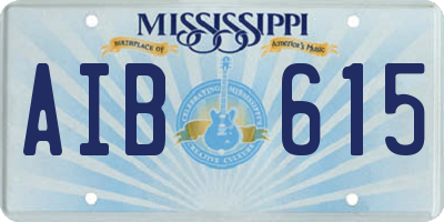 MS license plate AIB615