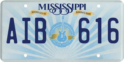 MS license plate AIB616