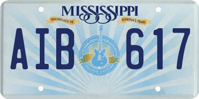 MS license plate AIB617