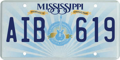 MS license plate AIB619