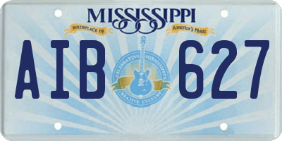 MS license plate AIB627