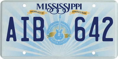 MS license plate AIB642