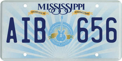 MS license plate AIB656