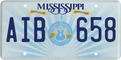 MS license plate AIB658
