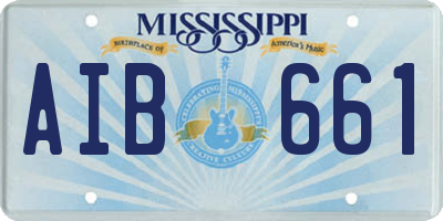 MS license plate AIB661