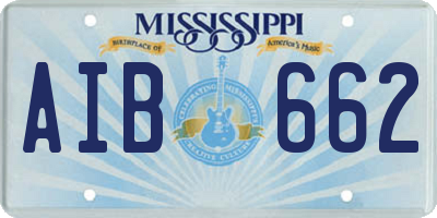 MS license plate AIB662