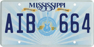MS license plate AIB664