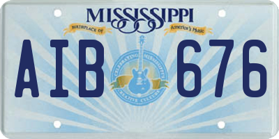 MS license plate AIB676