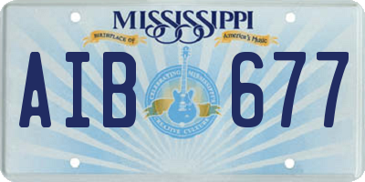 MS license plate AIB677