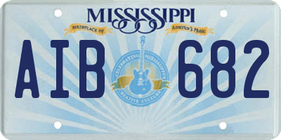 MS license plate AIB682