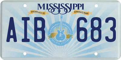 MS license plate AIB683