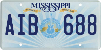MS license plate AIB688