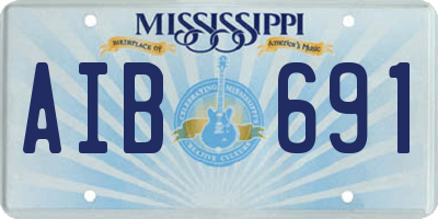 MS license plate AIB691