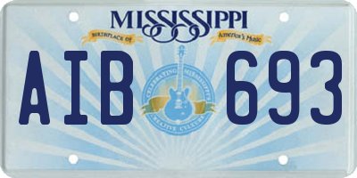 MS license plate AIB693