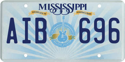 MS license plate AIB696