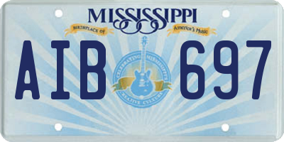 MS license plate AIB697