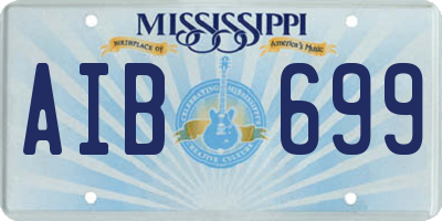 MS license plate AIB699