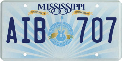 MS license plate AIB707